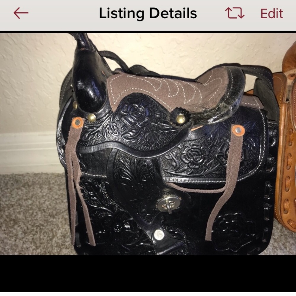 Black saddle bag